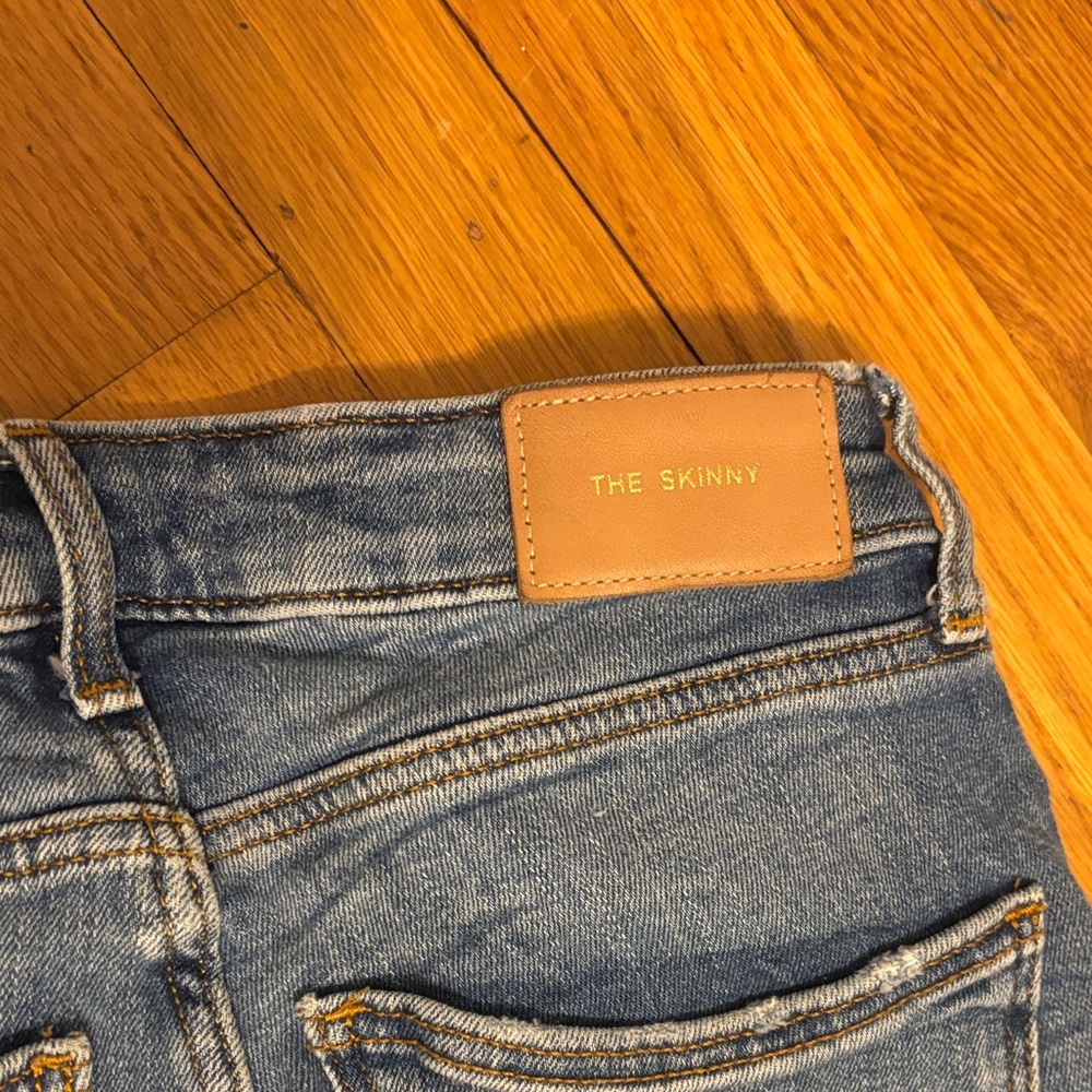 Zara Blue Distressed Skinny Jeans - Picture 4 of 5